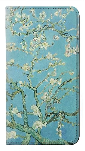 Étui flip cuir iPhone 17e et 16e Vincent Vangogh Almond Blossom, housse de protection luxe
