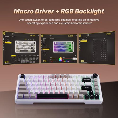 Teclado mecánico E-YOOSO Z-82 inalámbrico 75% miniatura 5