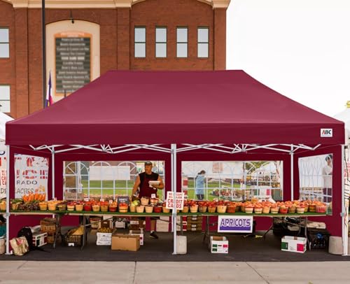 Image of ABCCANOPY Pop up Canopy Tent with Elegant Church Window 8X16,Burgundy