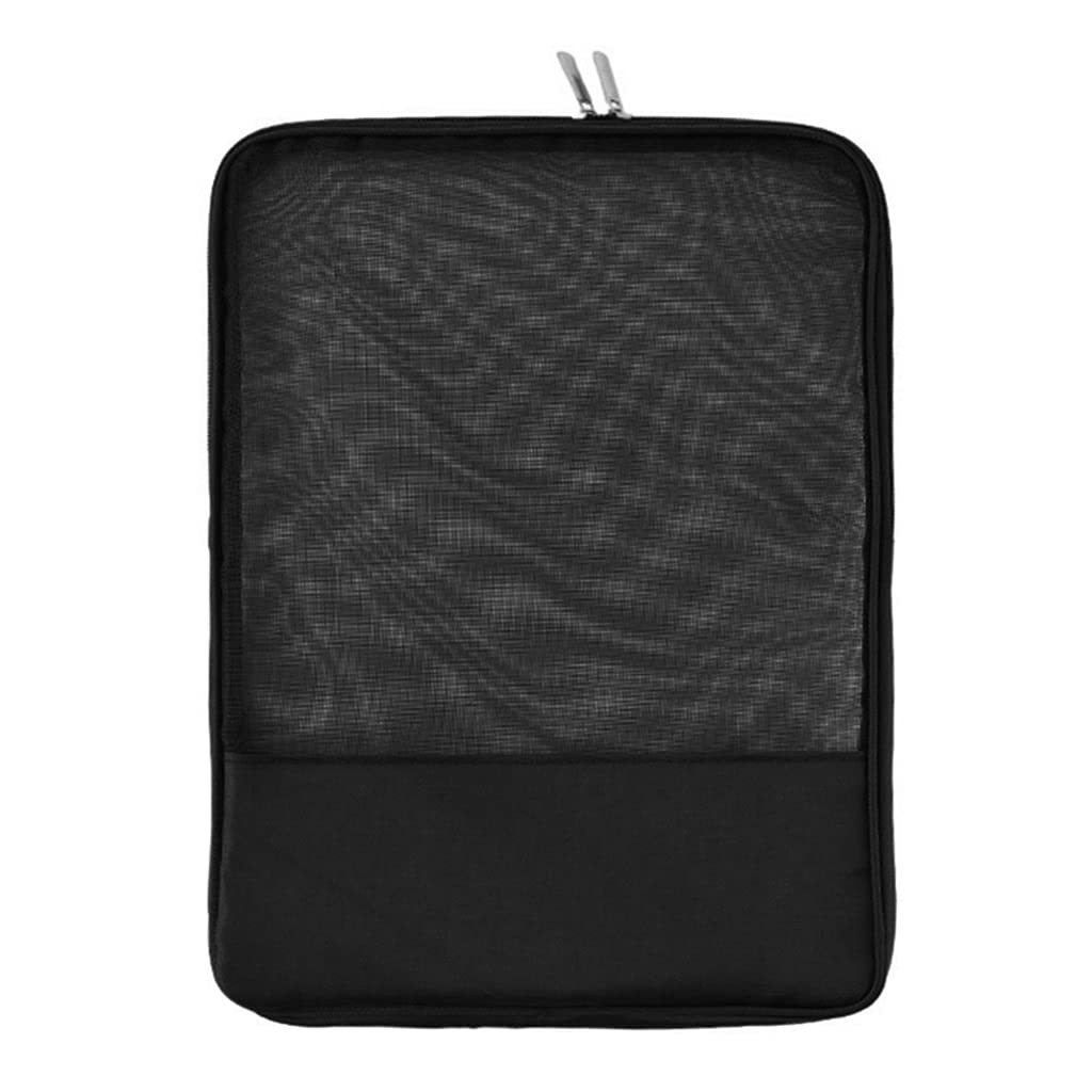 Tsophreniq Black Nylon Mesh Files Package Transparent Document Bag Storage Organizer Multifunction Home Organizing Pouch File Document Cosmetic Storage Bag Organizer Clear Breathable