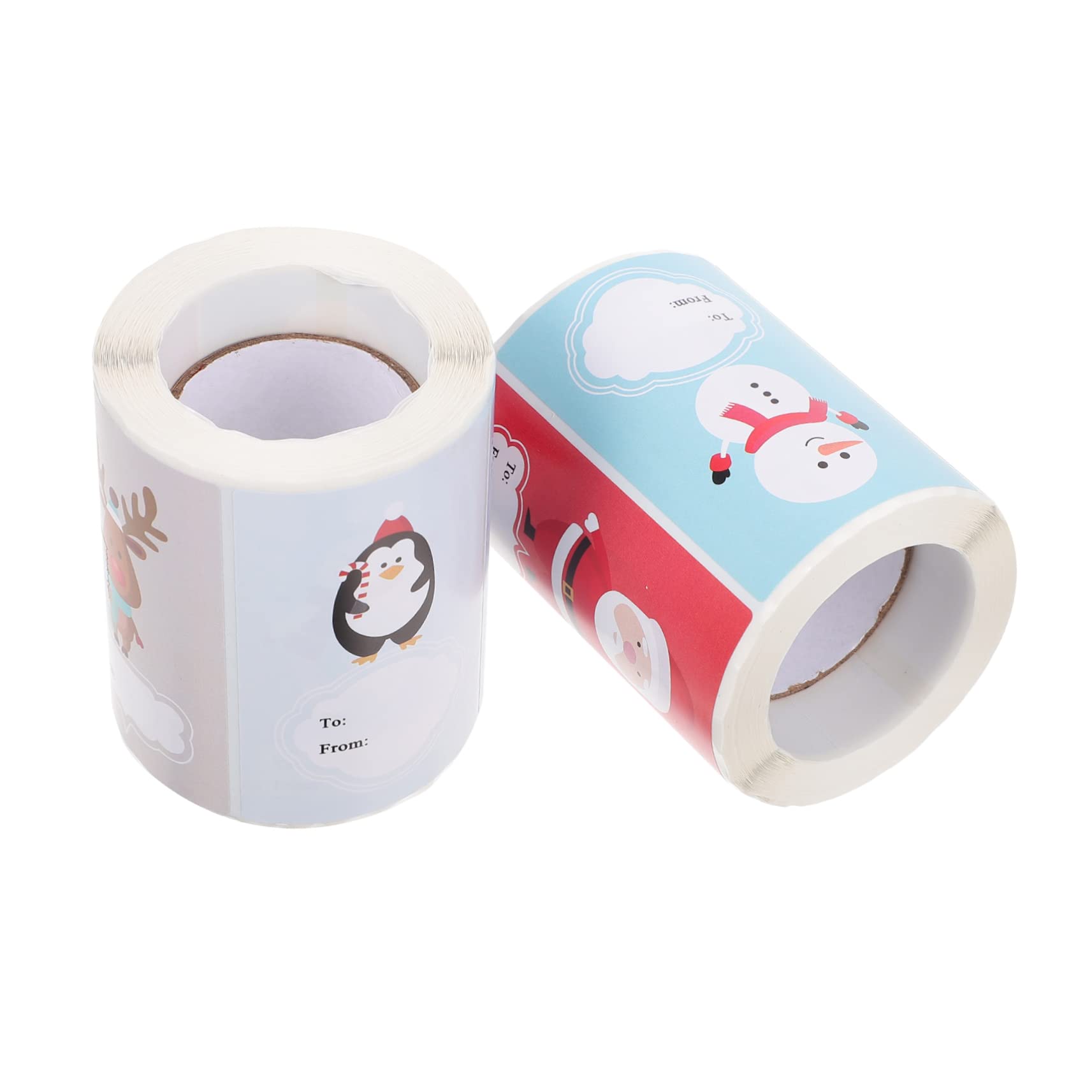 SHINEOFI 10rotoli Adesivi Natalizi Scrivibili Etichette Autoadesive Per Decorazioni Stickers Cartoon Per e Biglietti e