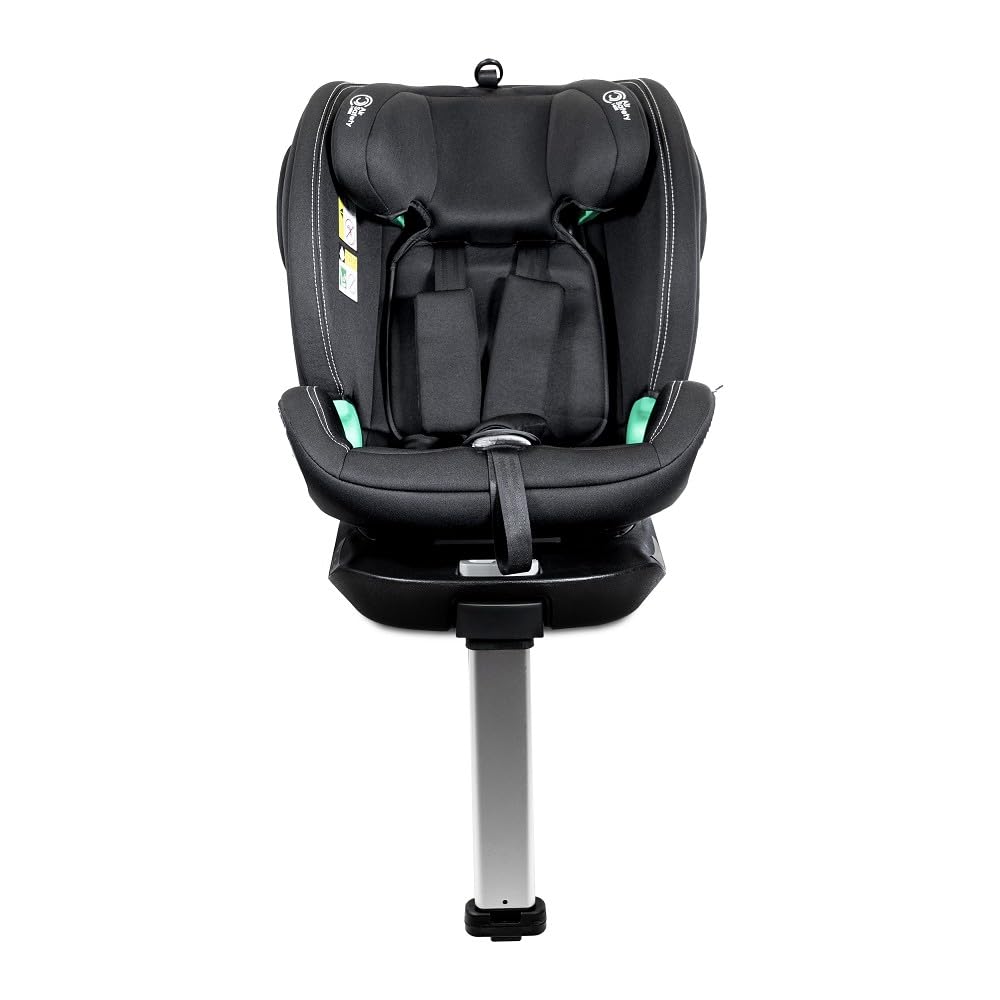 Interbaby Silla Coche Bebé PAX i-Size ISOFIX 360° Grupo 0+1+2+3 (Negro) | Silla auto giratoria 360 reclinable 40-150 cm, reductor recién nacido, protección lateral SPS, pata de apoyo