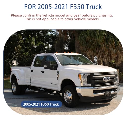 Image of hightall 17 Wheel Simulators, 17 inch 8 Lug 4 Hand Holes Stainless Steel Hubcaps,Polished Surface,2Pcs Front Wheel /2Pcs Rear Wheel,Bolts On Wheel Cover Set Compatible with Ford 2005-2025 F350 Truck