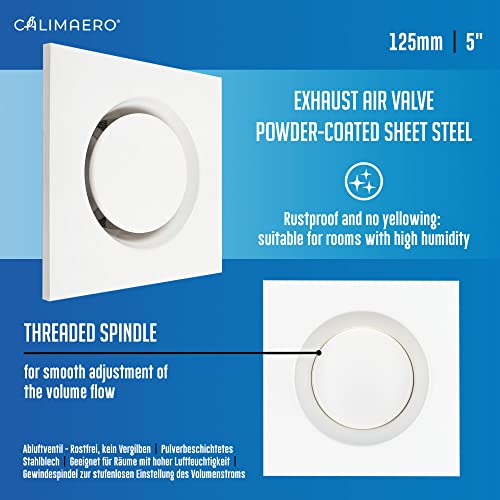 Calimaero TVQA Griglia Ventilazione 125 mm Griglia...