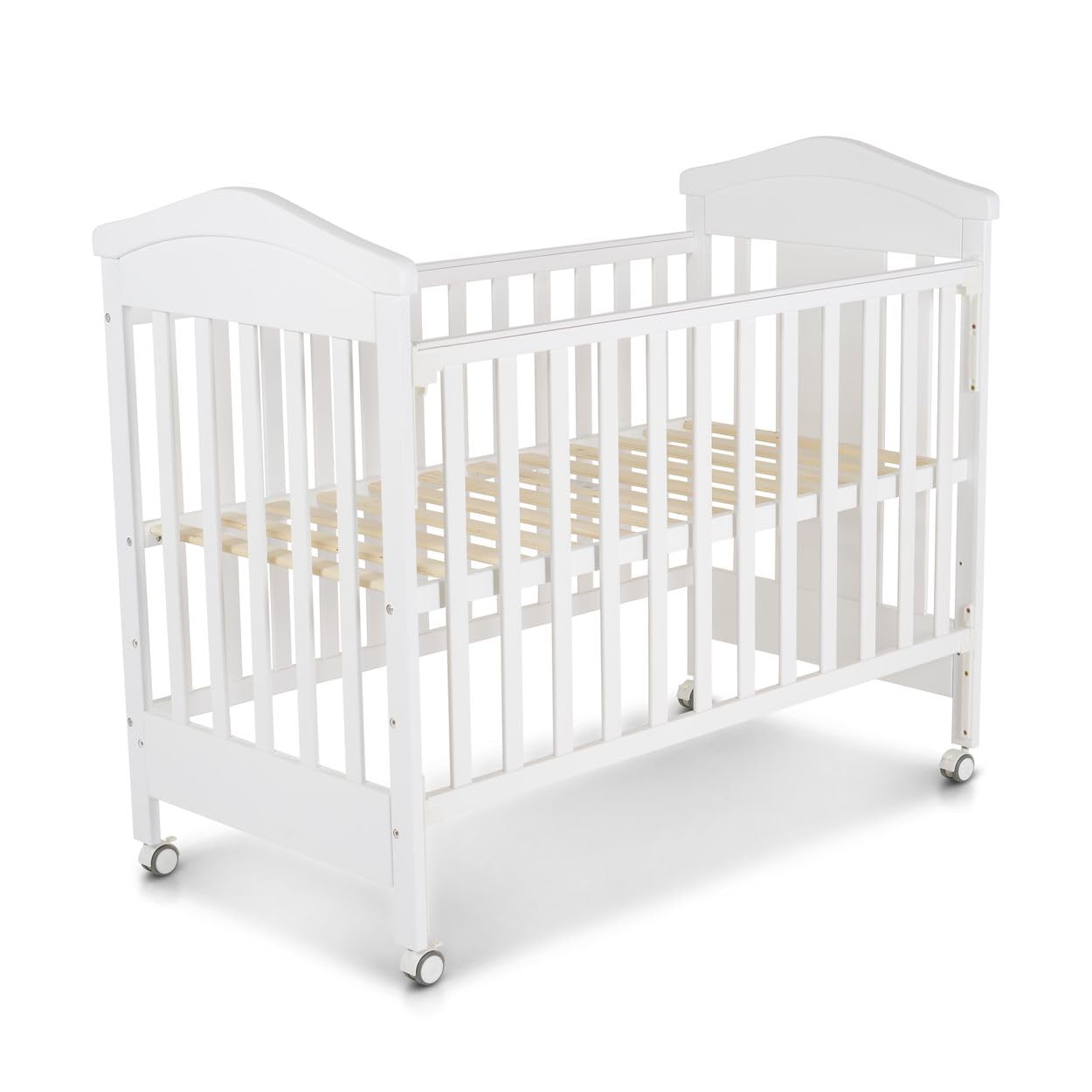 Cangaroo culla Wing, 120 x 60 cm, legno di faggio, ruote, 3 posizioni in altezza, colorazione:bianco