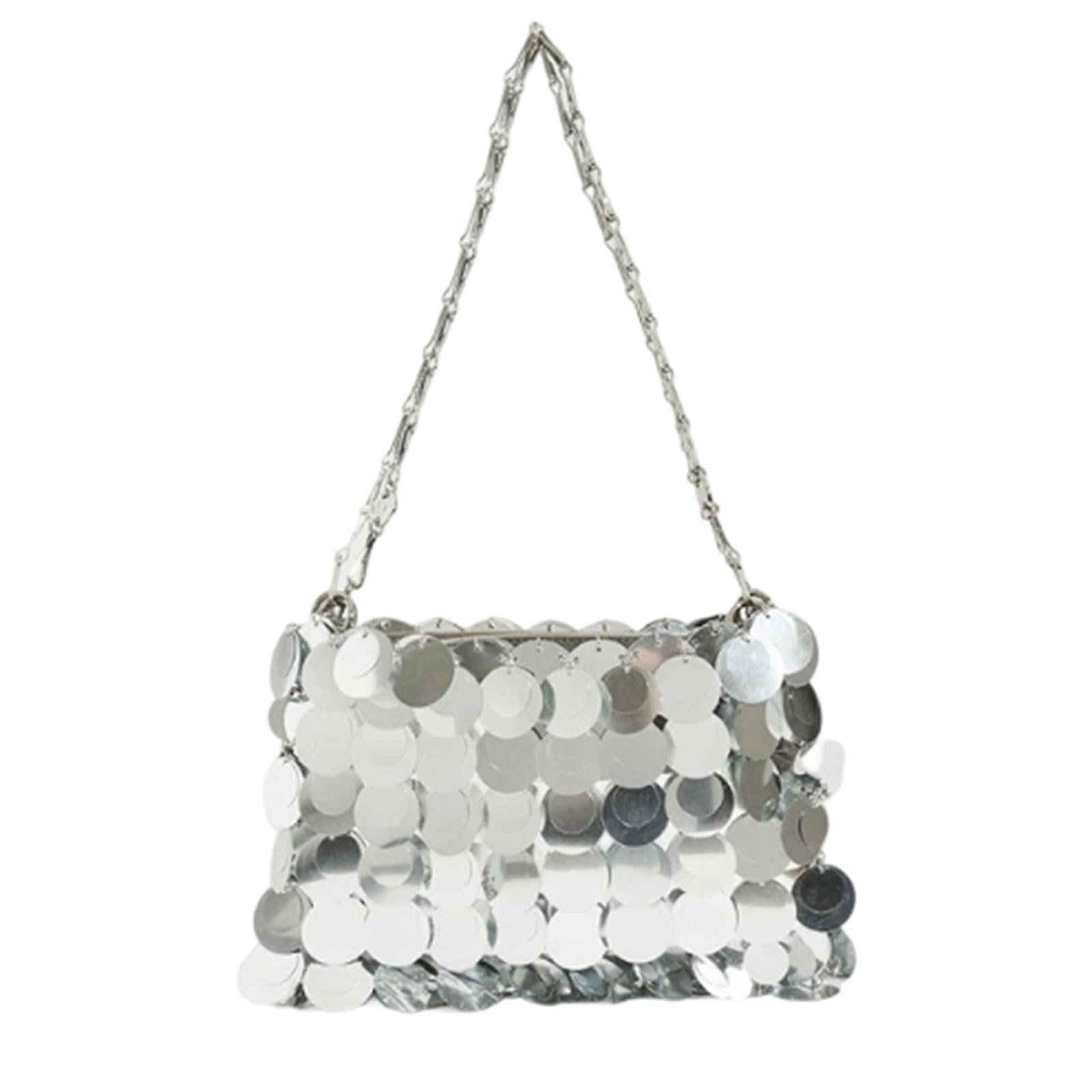 Sac à bandoulière en PVC pailleté pour femme petit sac transparent tendance