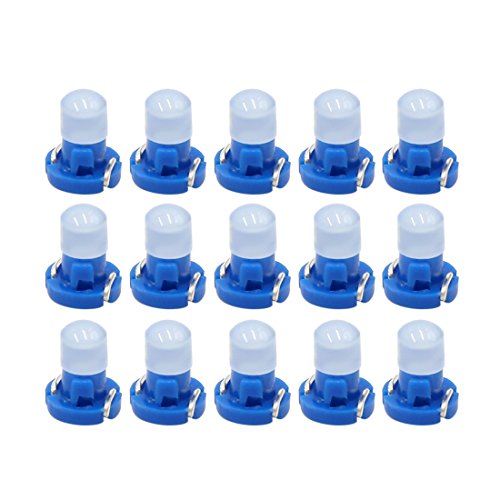uxcell 15pcs 12V Blue T3 Luz LED para Tablero de Coche