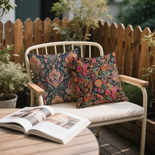 Housse coussin 45x45 rétro imperméable k-745 pour salon et jardin