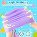 Kids Swim Cap for Girls Boys, 2 Size Silicone Swimming Cap for Long Hair Short Hair, Waterproof Swim Hats Bathing Caps for Age 3-15 Toddlers Children Teens to Keep Hair Dry-Purple