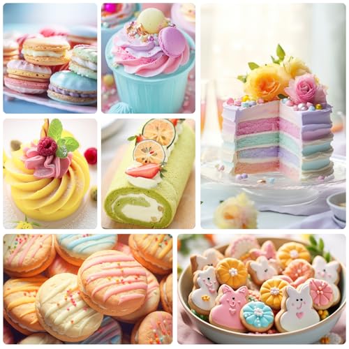 Image of Cherrysea Food Coloring for Cake Decorating Macaron Edible Food Dye for Baking Royal Icing Cookie Supplies Gluten Free 7x12ml Food Grade Liquid Food Color Kits, 0.4 Fl. Oz /Bottles