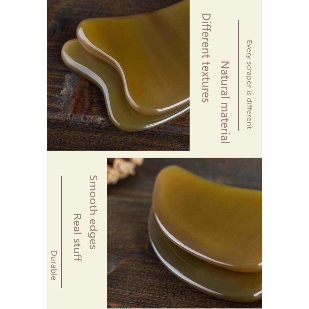 WZX Compresse Gua Sha, Strumento di Massaggio Naturale per la Cura della Pelle, Bordo Gua Sha per la Schiena del Viso, Ringiovanimento della Pelle, Riduce Il Gonfiore, Massaggiatore Terapia per Viso