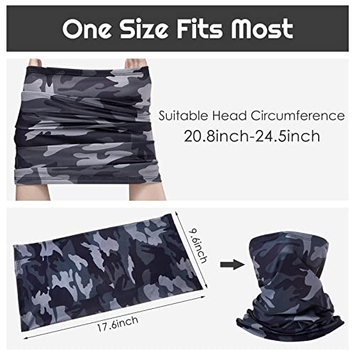Tarpop 40Pcs Camo Headwear Bandana Face Scarf Mask Head Wrap for Men Women Sport - Image 3
