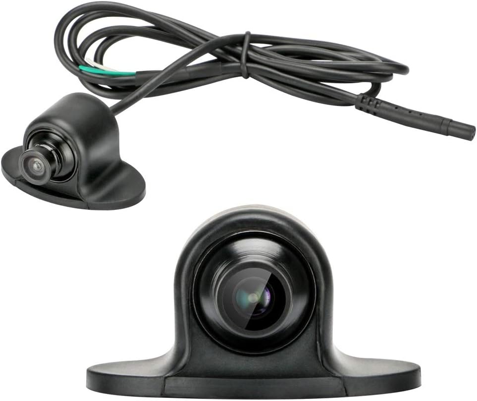 Jansite Side View Camera Without Drilling Car Reversing Cam Rear View Backup Camera IP68 Waterproof Front Camera 120 Degrees Wide Angle Lens Loop Recording Night Vision 12V