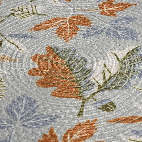 Image of LaVichitra Cotton Table Placemat | Dining Table Mat | Bed Side Table Mat | Cotton Round Shape Placemats | Washable PlaceMat for Shelves & Plant Pots - Pack of 6, Autumn Theme