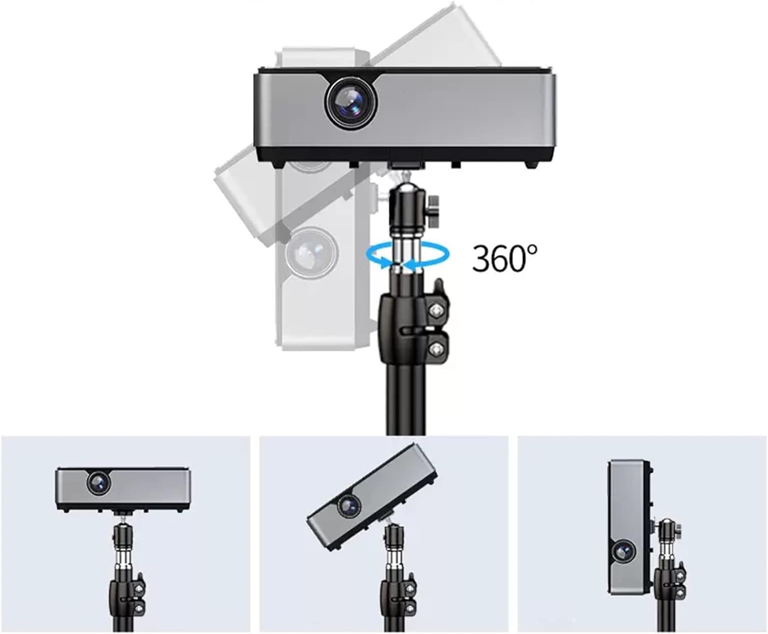 Trípode de Suelo para proyector, Soporte de cabecera, elevación, colocación Vertical Universal, Soporte para proyector, Soporte para Ordenador portátil