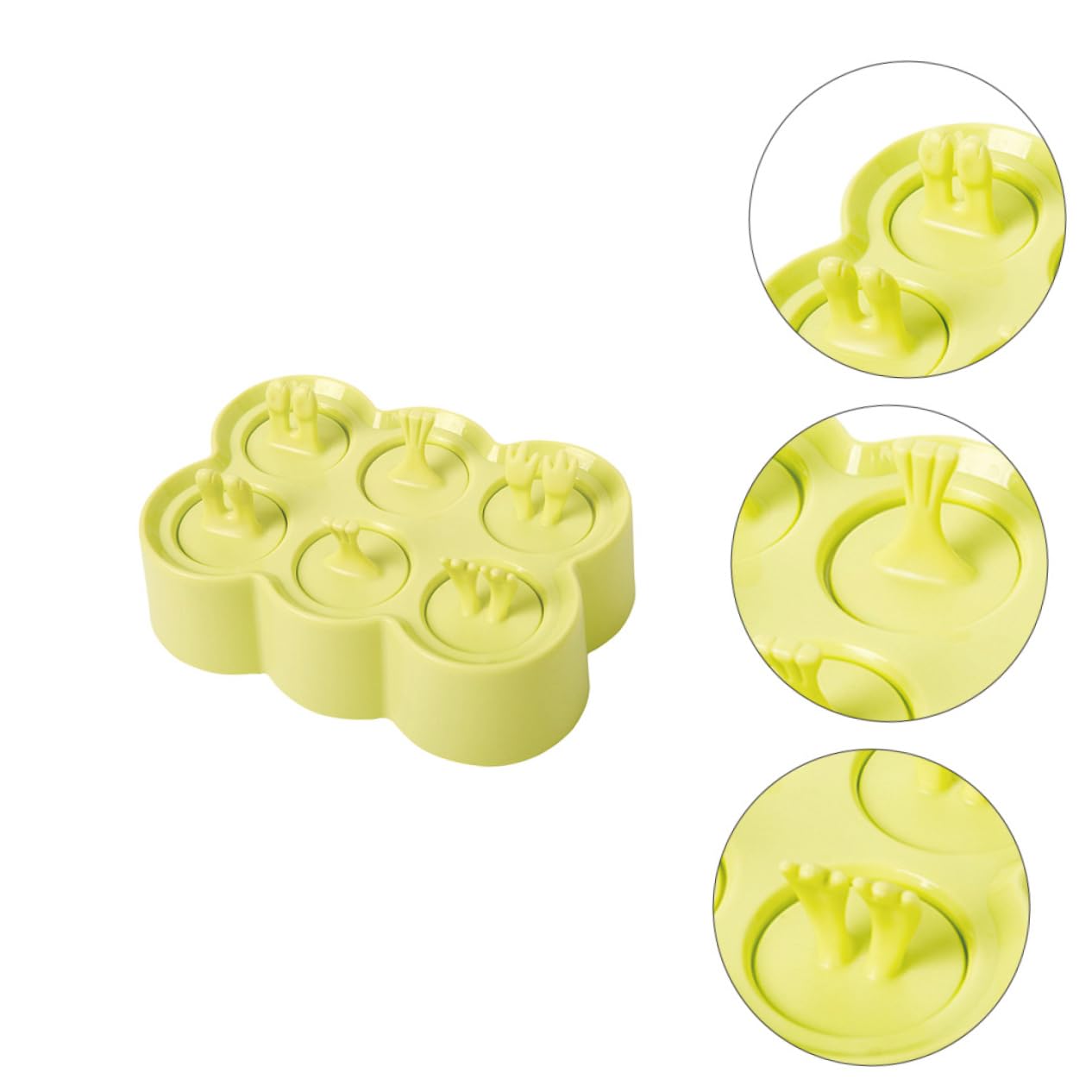 Moules à Glace en Silicone Réutilisables, 4 Pièces, Forme Animale, Légers et Faciles à Nettoyer pour Création DIY de Glaces Maison