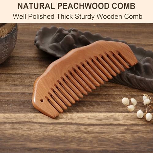Peine de madera con correa antideslizante ajustable miniatura 5