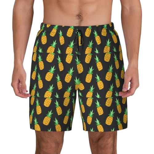 Short de bain homme imprimé ananas respirant vêtement léger de plein air