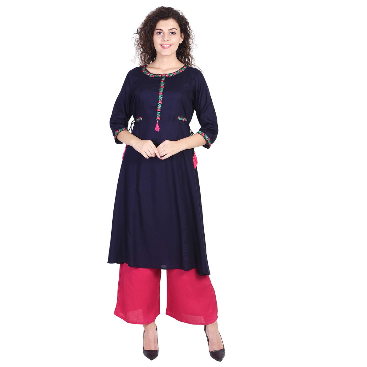 Vi VIHAAN IMPEXVihaan Impex Indian Tunic Long Rayon A- Line Women Dress Kurti for Women