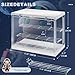 Naconmlet LED Acrylic Display Case for Funko Pop, Cordless Power Stacking Showcase with 3-Tier Steps - Clear Stackable Dustproof Protector Box with Magnetic Door for Action Figures & Collectibles