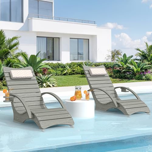 Homenjoy Pool Lounge Chairs Set of 2, 8-10