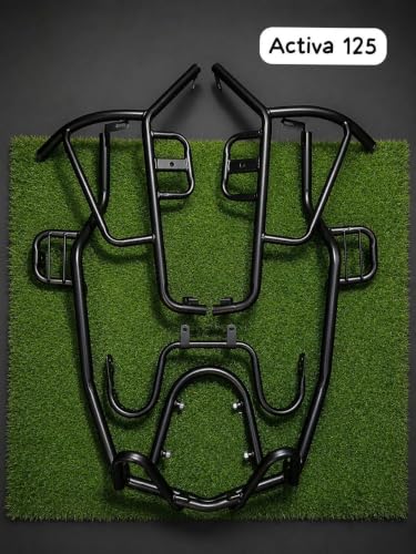 Image of Crash Guard for Honda Activa 125, Heavy Duty Metal Body Guard & Leg Guard Set, Black Scooter Protection Frame, Side Guard with Protective Design