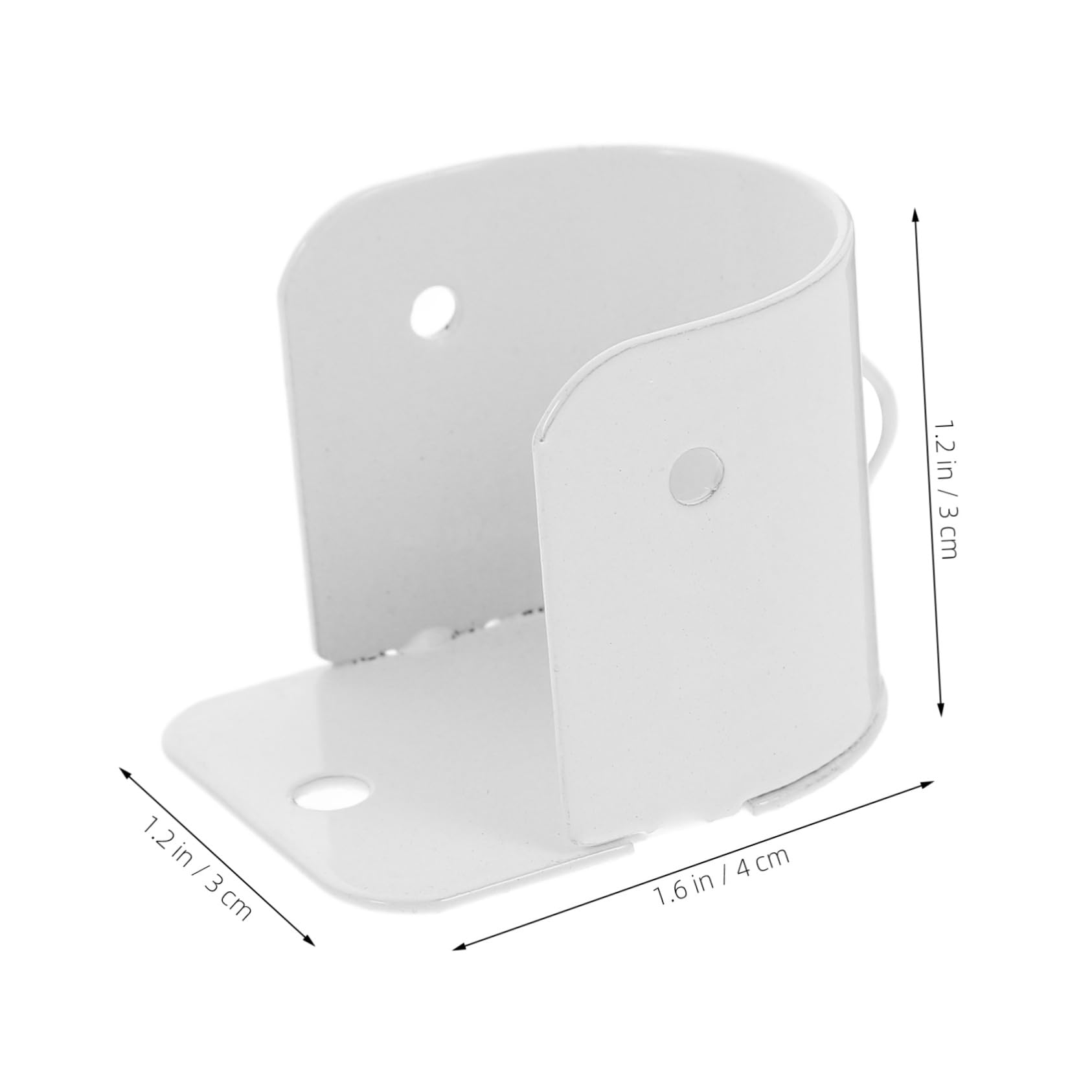 Happyyami 4Pcs Closet Pole Flange Holder Iron Wardrobe Rod Socket Easy Install Support Bracket for Closet Rod System Classic Design Sturdy Structure for Home Decor