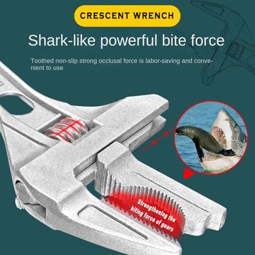 Adjustable Basin Faucet Pipe Pool Crescent Spanner Wrench Wrenches Plumbing Tools for Bathroom Washbasin Tube Nut, 0.2-2.7 Inch Alloy 8 Adjustable Basin Faucet Pipe Pool Crescent Spanner Wrench Wrenches Plumbing Tools for Bathroom Washbasin Tube Nut, 0.2-2.7 Inch Alloy - Image 8