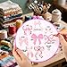 Pink Bowknot Embroidery Kits for Beginners Adults, Cute Hand Embroidery Starter Kits, Counted Cross Stitch Kits for Beginners DIY Craft Kits for Adults Women, Embroidery Hoops, Thread & Video Tutorial