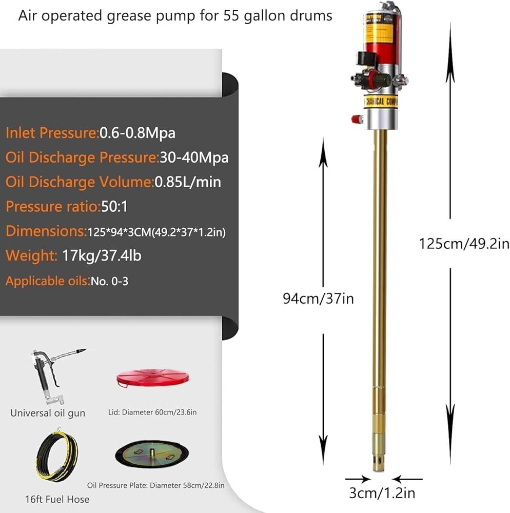 9L Tie Rod Stainless Steel Drum (OD 21*Height 29) Pump Truck Lubrication Pump