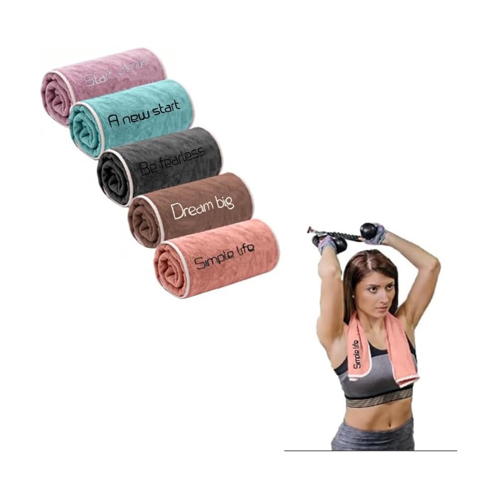 Oaygat 5 Pack Microfiber Sports Towels 35 x 75cm Soft Breathable Cooling Sweat Towels for Gym Yoga Tennis Running Workout & Camping — image 1
