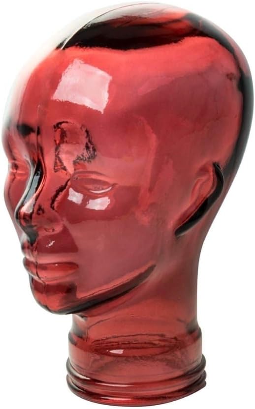 AMP3 Luxury Glass Head Headphones Stand Colour RED