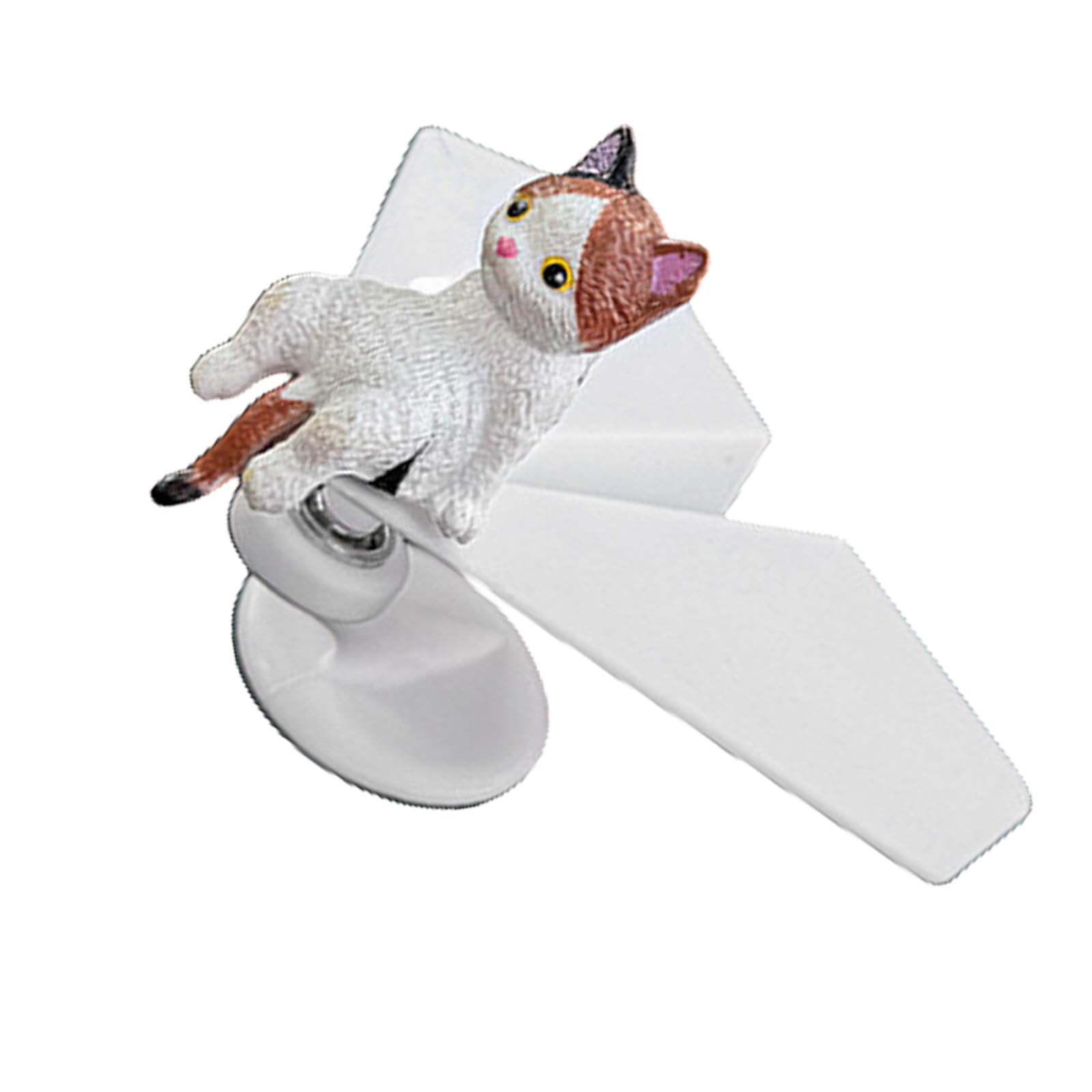 Whoasyst Rotating Plane Car Dashboard Ornament with Cats Figurine Strong Resin Craft Upgrades for Desk Decoration Rotating Plane Car Ornament