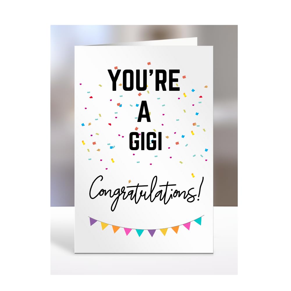 You're a Gigi card, gifts for men, women, him, her, female, male, presents for Christmas, new, congratulations, baby, you are, A5-173_95 — image 1