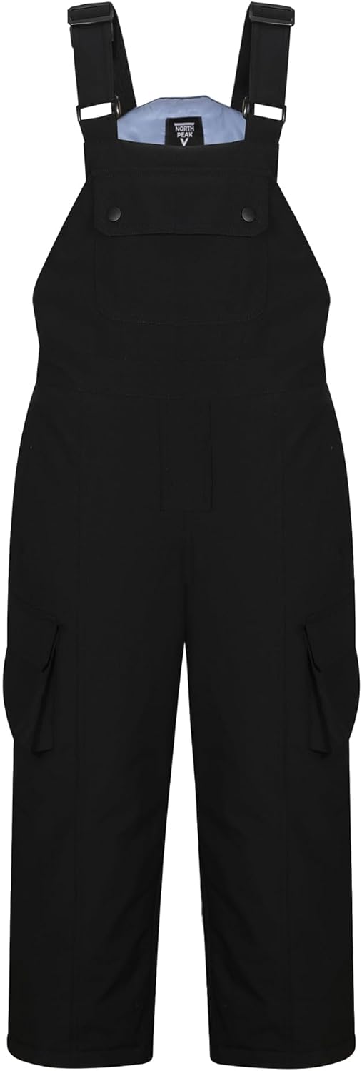 North Peak Kid Snow Bib Waterporoof Insulation Winter Overalls Ski Snowboard Pants for Boys Girls