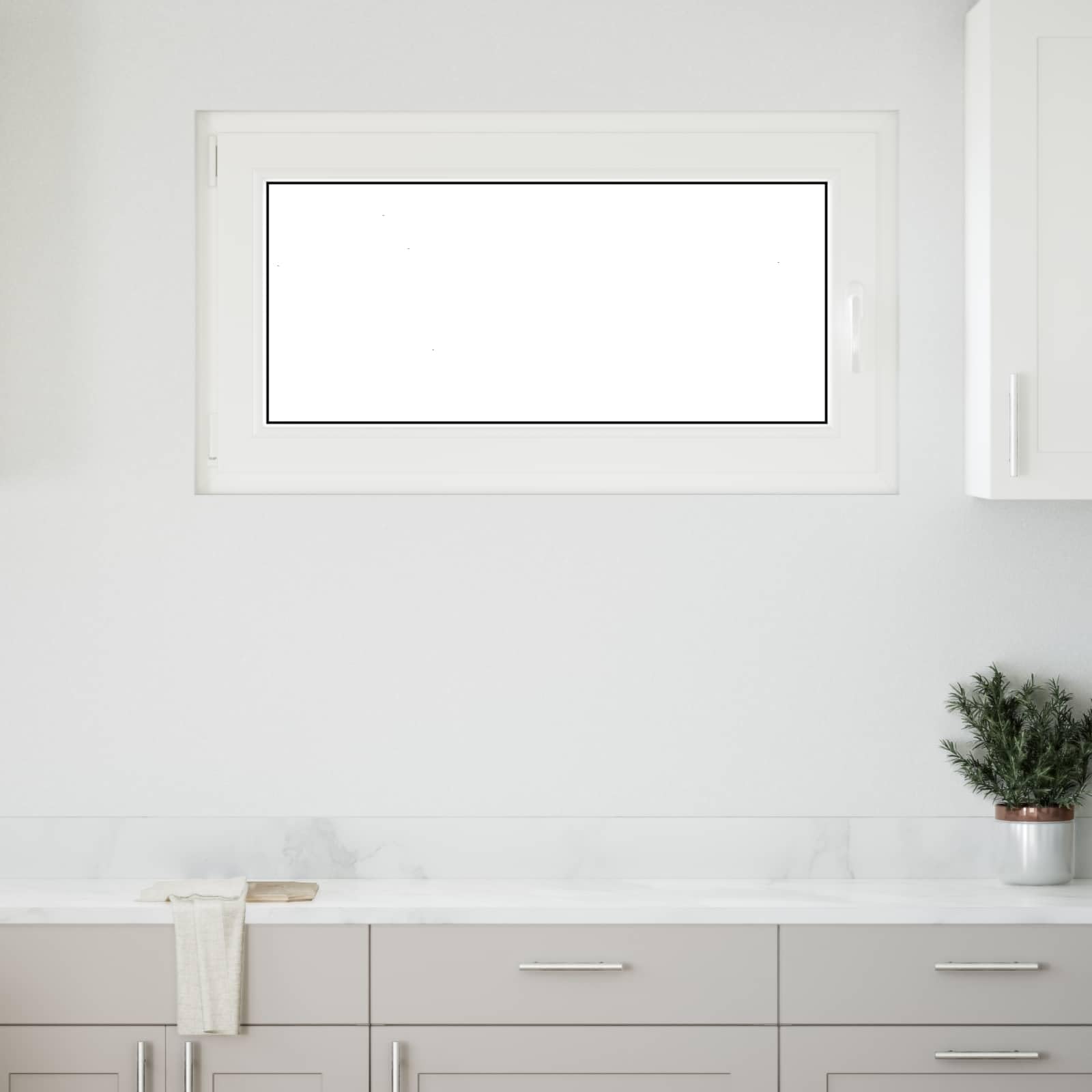 vidaXL Fenêtre de sous-sol RISOR 110 x 60 cm PVC et verre Blanc, Sous-sol, Isolation thermique moderne et durable pour fenêtres, accessoires en verre PVC insonorisés