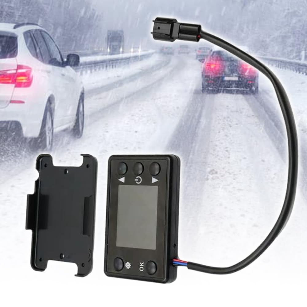 Riloer LCD per riscaldatore di parcheggio, controller del riscaldatore,con controller dell'interruttore display LCD, riscaldatore d'aria diesel per camion per auto, mini portatile universale (12/24V)