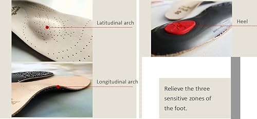 Miniatura 6 de Pedag Viva  Insertos de soporte de arco de cuero  Hecho a mano en Alemania  Alivio de la fascitis plantar  Cojín de talón  Control de olores de