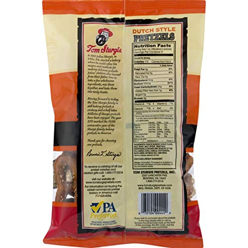 Tom Sturgis Dutch Style Sourdough Pretzels, 9 oz. Bags (4 Bags)