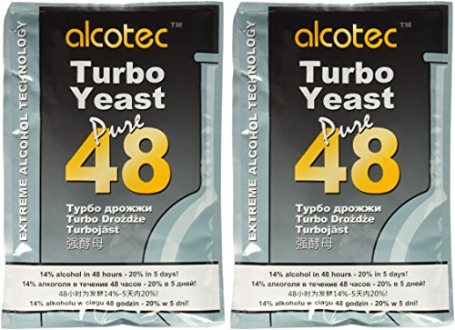 Alcotec 99-LH4U-OUU7 48-Hour Turbo Yeast, 135 Grams (Pack Of 2),Multicolor cover