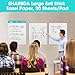 SHARBDA Lined Sticky Easel Pad, 15 * 18 inch,Self-Stick Flip Chart Paper, Super Adhesive & Bleed-Resistant,Micro-Perforated Tear,Classroom Teacher Office Presentation Pads,3 Pads/Pack,90Sheets