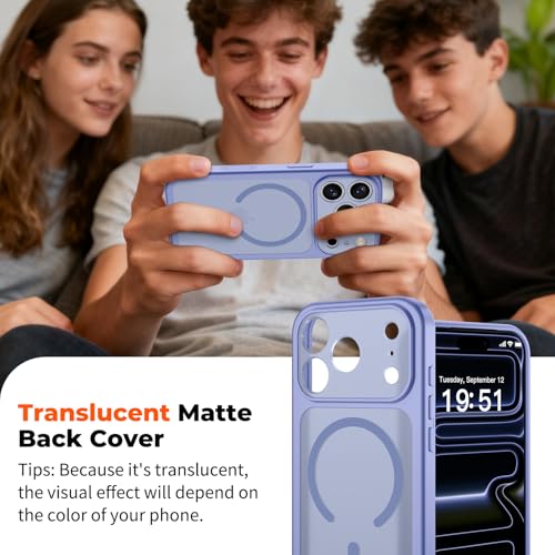 zapica Magnetic for iPhone 17 Pro Case, Upgraded [Camera Control Button] [Full Camera Protection] [with 1 Screen Protector] Translucent Matte Shockproof Protective Phone Cover, Mist Blue by zapica - Used condition - Image 7