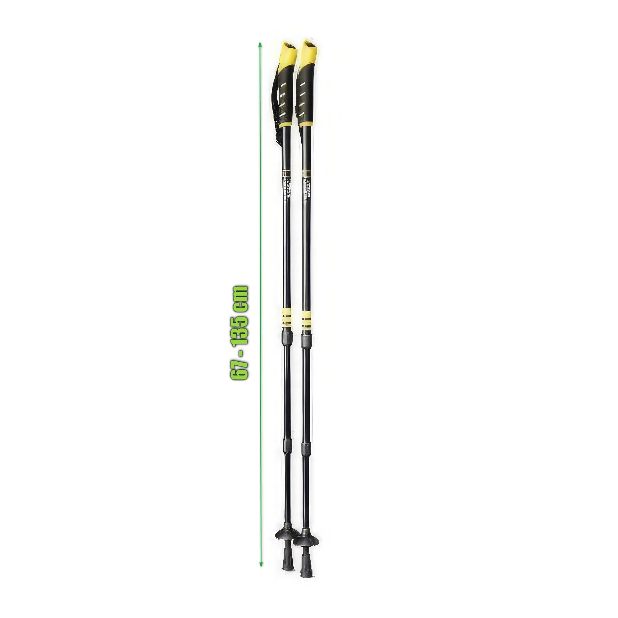 National Geographic Wanderstöcke Teleskop, Nordic Walking Stöcke für Damen & Herren, Leichte Trekkingstöcke Teleskop für Bergsport mit Anti-Schock-Funktion aus Aluminium in Schwarz