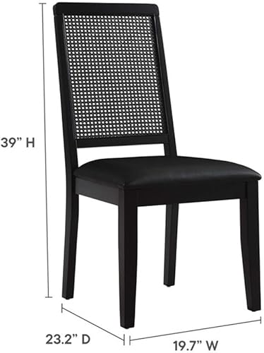 Miniatura 3 de Modway Sillas de comedor Arlo, negro y negro