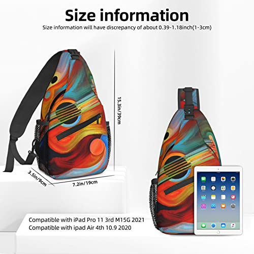 Dujiea Crossbody Backpack For Men Women Sling Bag, Vintage Violin Chest Bag Shoulder Bag Lightweight One Strap Backpack Multipurpose Travel Hiking Daypack2