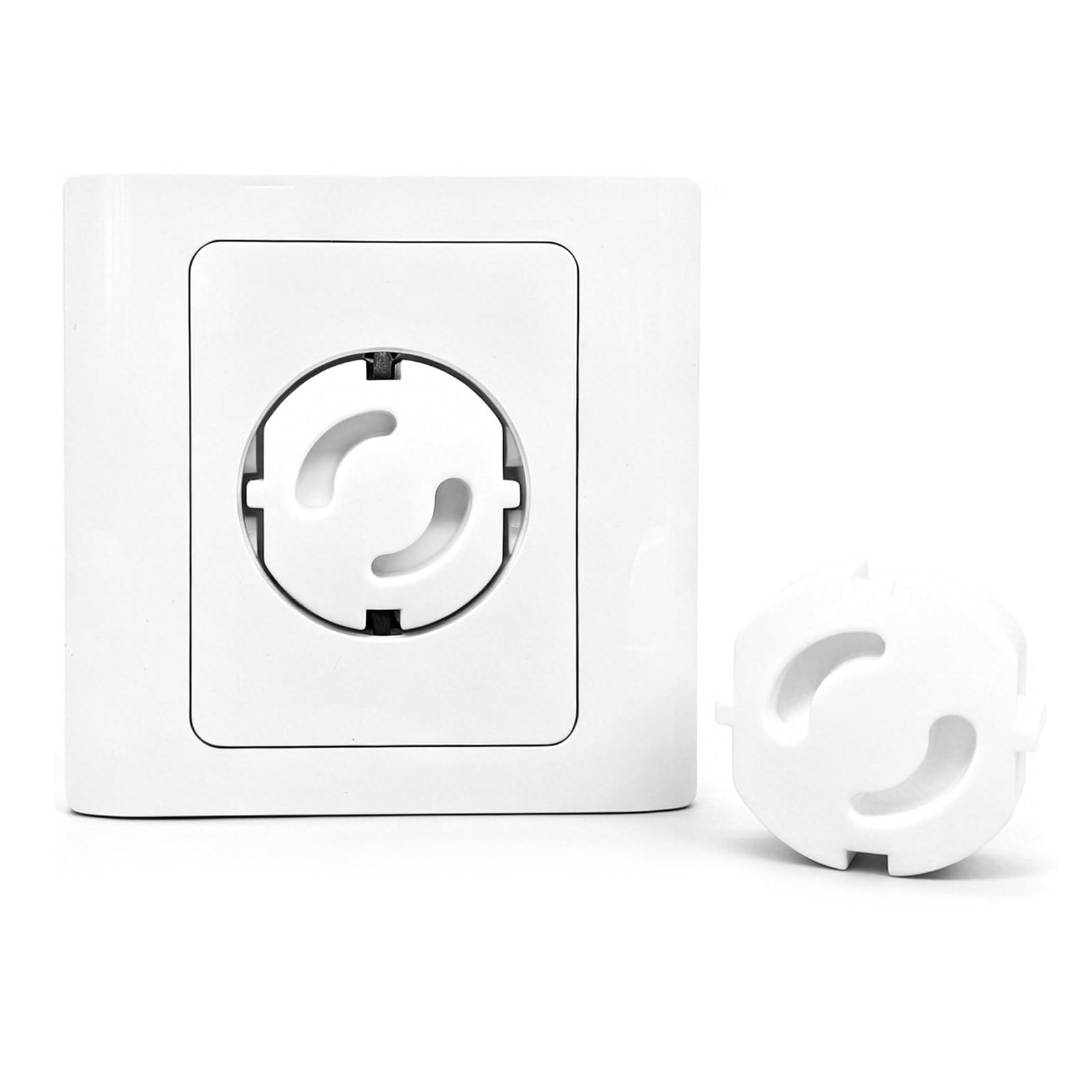25×Protectores de Enchufes para Bebés, Apto Para SchuKo Tipo F, Protector Enchufes sin Pegar, Cubre Enchufes, Protección Contra Descargas Eléctricas, con Mecanismo de Giro para Bebés y Niños