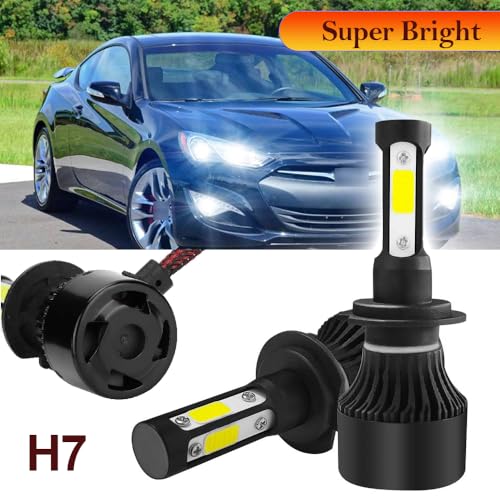 Image of Auto Pearl H7 LED-Headlight Bulb for Car 80W 3500LM 6000K, White (H7 Car LED-Headlights Bulb), Pack of 2