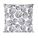 Nielsen Housse de Coussin Leaves, 45x45 cm, Patriot Blue (Blanc/Bleu), Coton, imprimé, à Motifs, décoratif, à la Mode, Oreiller d'été, Coussin de canapé, décoration