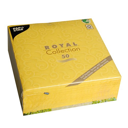 PAPSTAR 250 Servietten 1/4-Falz 40 x 40 cm gelb Casali (84881)