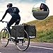 Marscamd 50L Bike Panniers with a Rain Cover, Bike Saddle Bag with Expandable Compartment and Multiple Pockets, Black